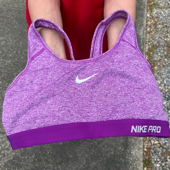 Women’s Nike Pro Racerback Sports Bra Purple Medium - Picture 7 of 7